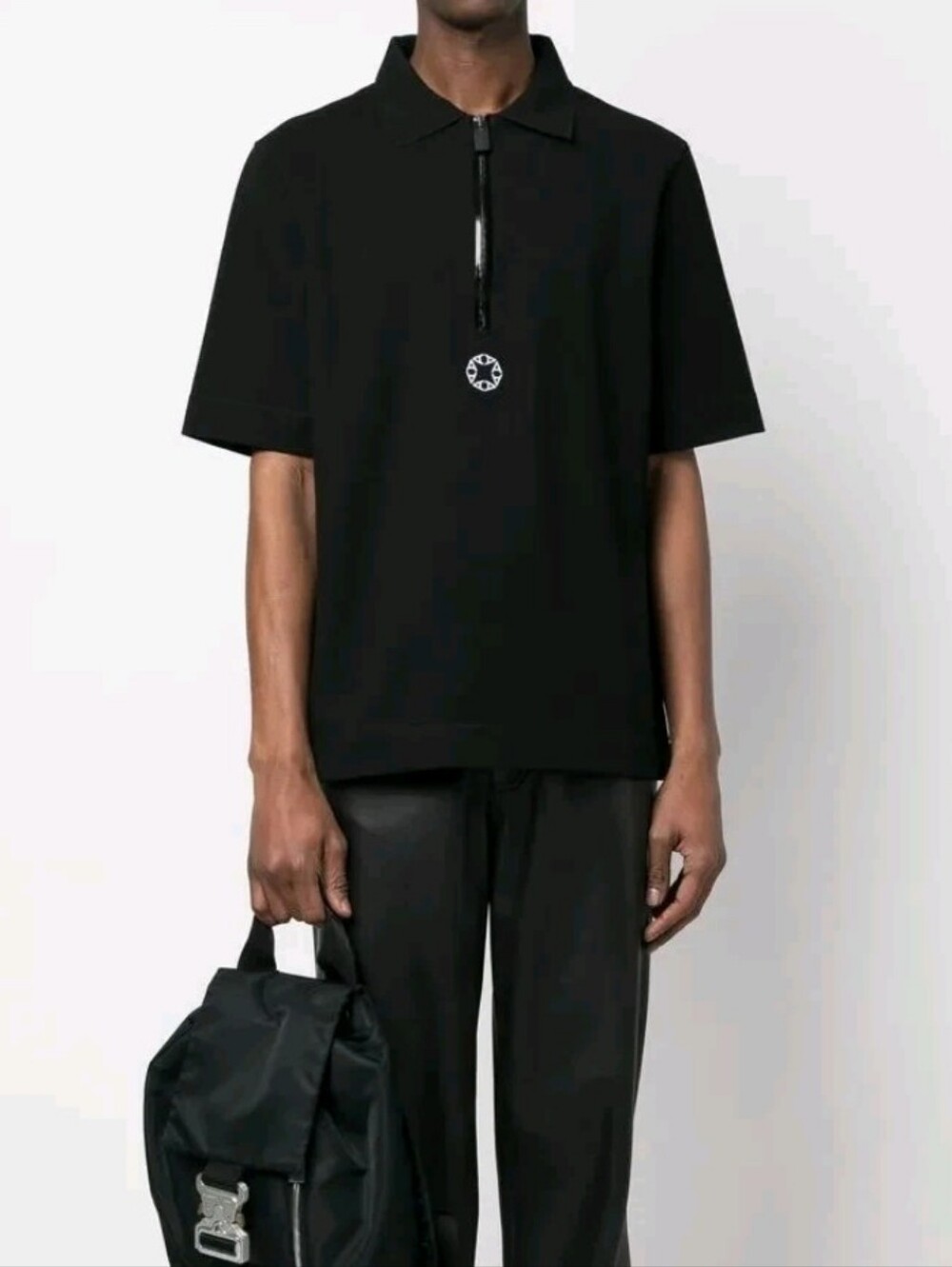 Alyx Pique Zip Collar Polo Shirt L Black